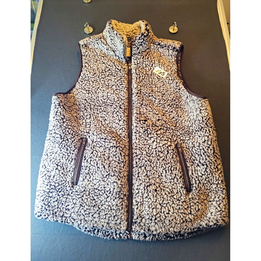 Thread + Supply Women's Full Zip Vest Stand-Up Collar Outdoor L Brown Solid